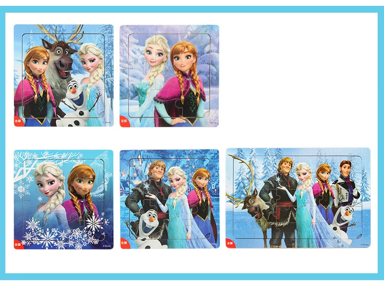Деревянные головоломки disney 9 шт.+ 16 шт.+ 30 шт. Комбинированная деревянная рамка головоломка с рисунками детская головоломка