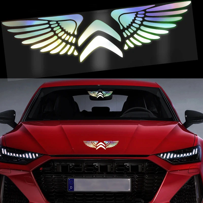 

1pcs Guardian Angel Wings Reflective Car Stickers Decal for Citroen C1 C2 C3 C4 C5 C6 C8 C4L DS3 DS4 DS5 LS DS6 Auto Accessories