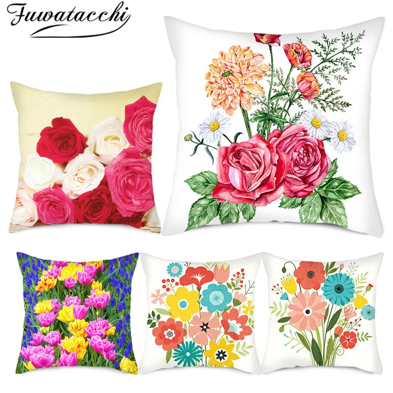 Fuwatacchi красивые цветы наволочка для подушки Бабочка любовь искусственная дивана