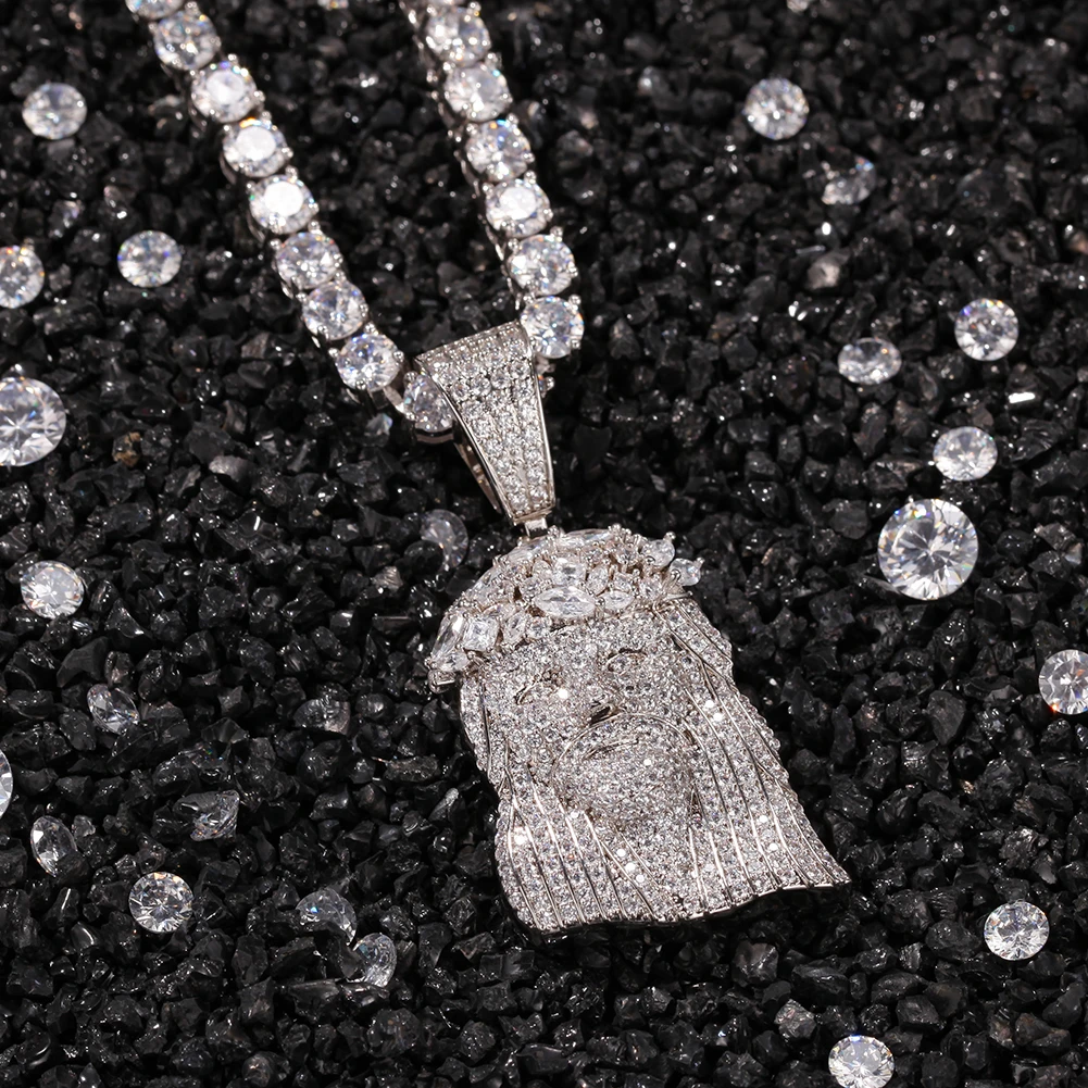 Ожерелье BLING KING с персонажами мультфильмов Иисуса украшение в стиле хип-хоп