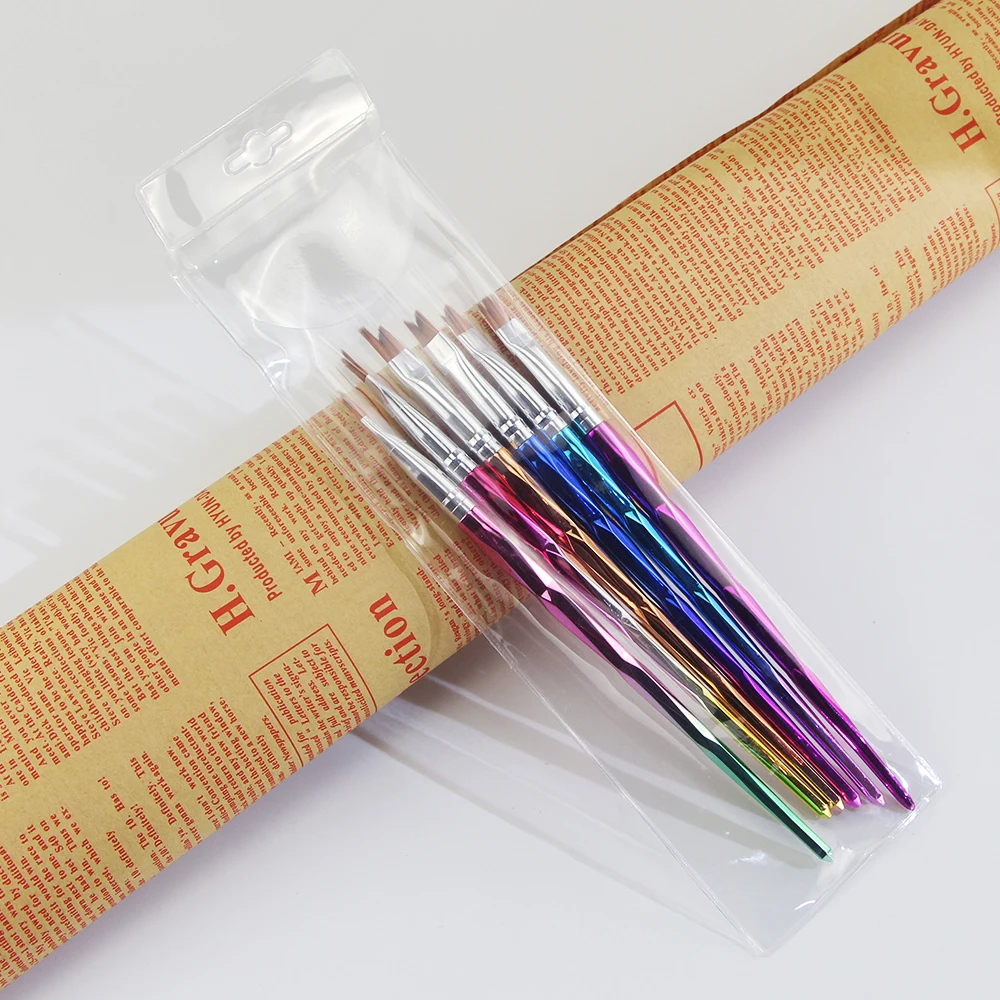 6 шт./компл. кисти для дизайна ногтей с рисунком в виде полумесяца | Красота и