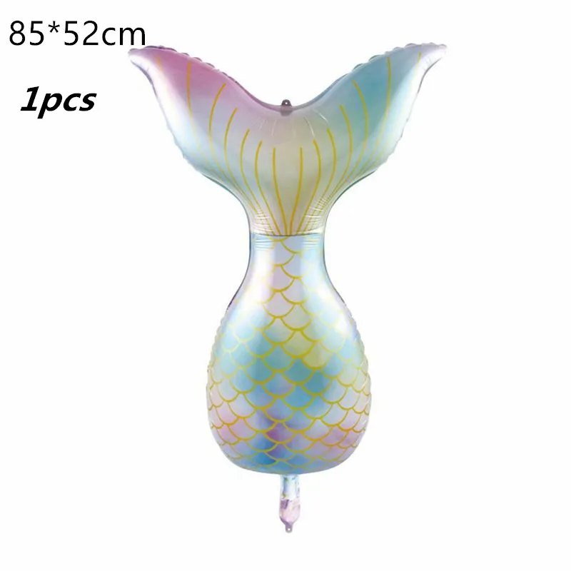 1pcs foil balloon 10 шт. Русалочка бумажная Конфета попкорн Подарочная коробка Висячие десертные сумки подарки для девочек на свадьбу День рождения вечерние украшения Русалочки - Цвет: 1pcs foil balloon