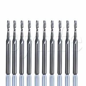 10 шт.лот 3,175*1,5*7 мм микро концевая фреза с двумя канавками из твердого сплава, фрезы, инструменты для гравировки по дереву с ЧПУ, спиральные фрезы