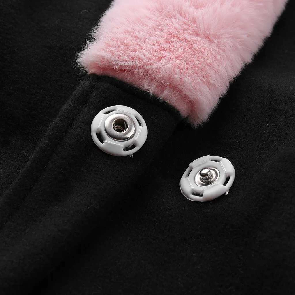 

Women's Spring Woolen Coat Thicken Turn-down Collar Woolen Coat with Fur Large Size Warm Double Sided Woolen Jacket Outwear 9.3
