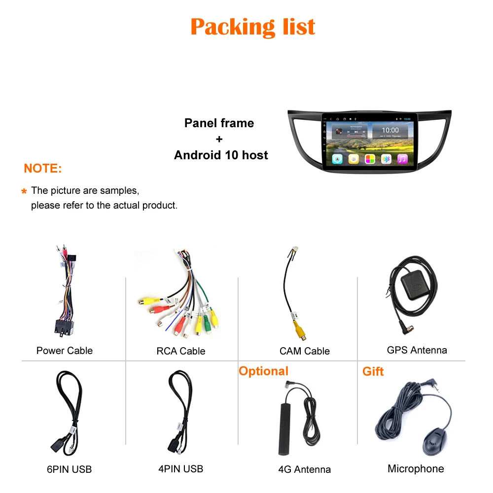 Автомобильная Мультимедийная система стерео-система на Android 10 с GPS Навигатором