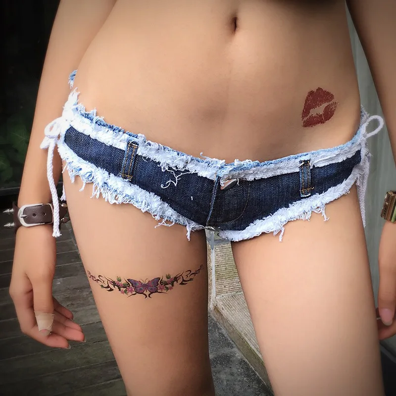 Новинка 2020 сексуальные джинсовые шорты с высокой талией винтажное милое бикини