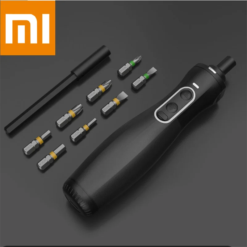 Черный Xiaomi mijia Wiha Zu Hause 4129 Электрическая отвертка с 8 Хорошо подобранными партиями многоцелевой набор электрических отверток - Цвет: Черный