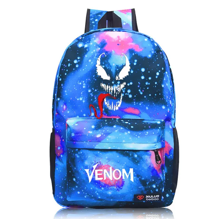 Style 15 Светящийся рюкзак Venom Marvel Hero, школьная сумка, Студенческая Детская сумка для мальчиков и девочек, рюкзак для ноутбука, повседневный рюкзак, светится в темноте - Цвет: Style 15