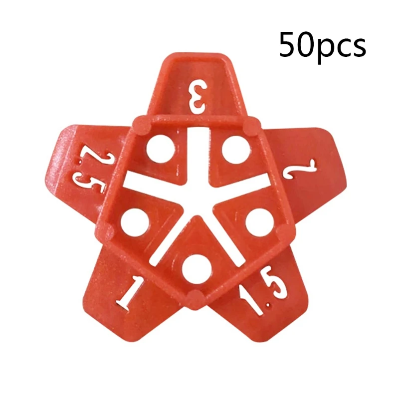 

50 pcs Reusable Level Wedges Tile Spacers For Flooring Wall Tile Spacer Carrelage Tile Leveling System Leveler Locator