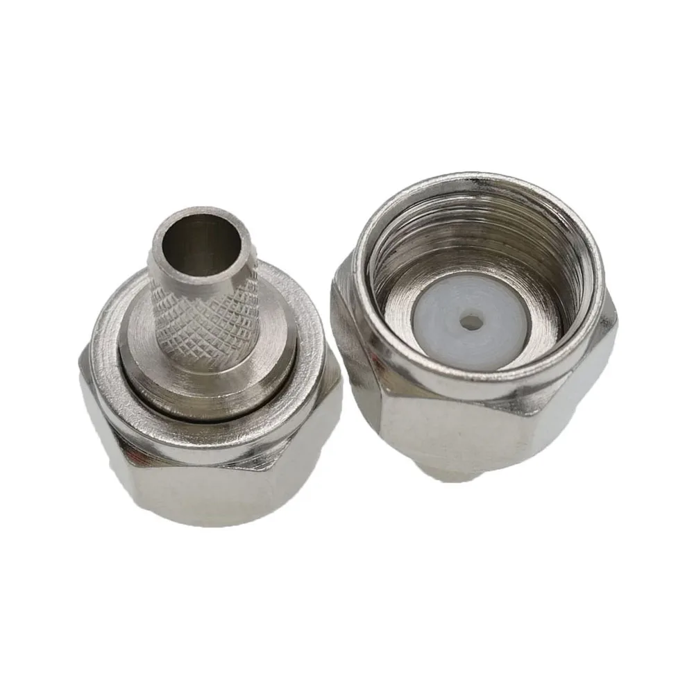 F Штекер прямой обжимной RG58 LMR195 RG142 RG400 RF разъем|connector housing|connector sealconnector male |