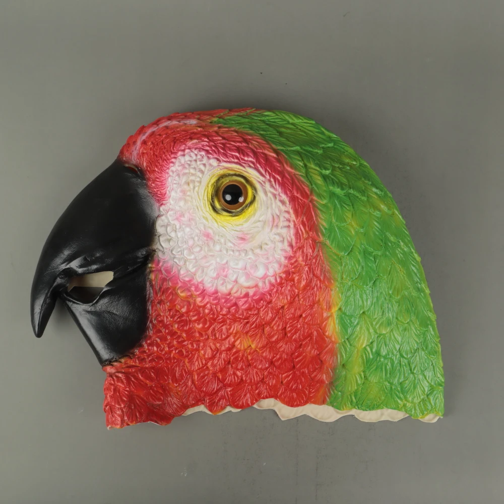 Хэллоуин голова попугая Маска Косплей животных Птица полная Маскарадная маска
