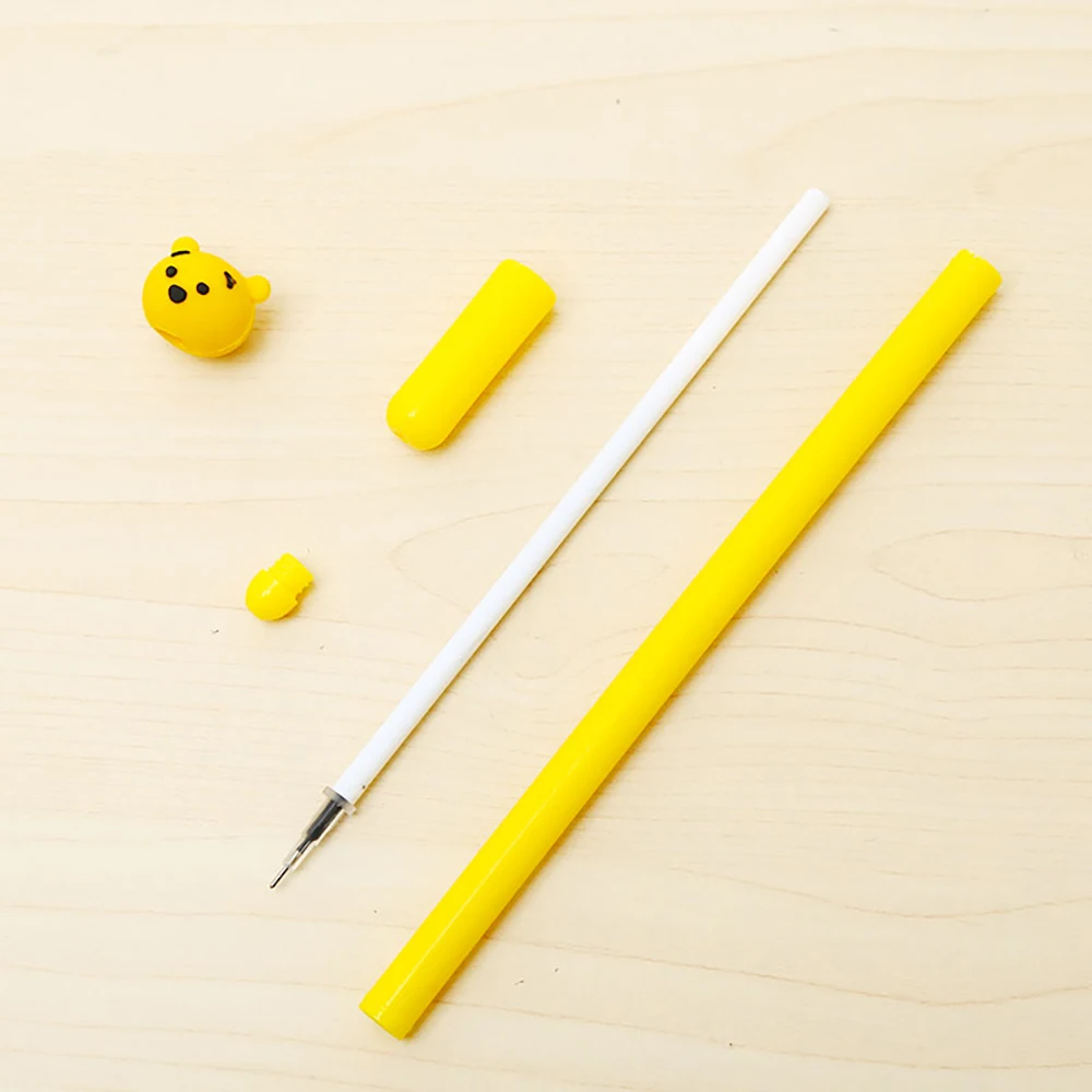Korean Cute Kawai Bear Gel Pen Blue Kawaii Stationery Store Office Accessory Stationary Back to School Art Supply Thing Item Kit |