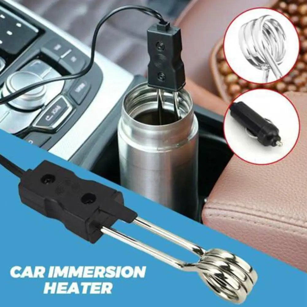 

Durable 12V/24V Car Immersion Heater Mini Portable Electric Car Boiled Water Immersion Heater For Boiling Water, Coffee Or Tea