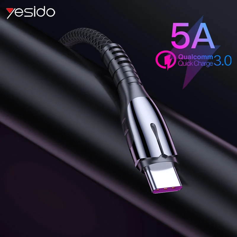 Yesido CA45 5A быстрое зарядное устройство usb type C кабель для huawei mate 20 mate 20 Pro P20 samsung Supercharge Быстрая зарядка провод USB C кабель