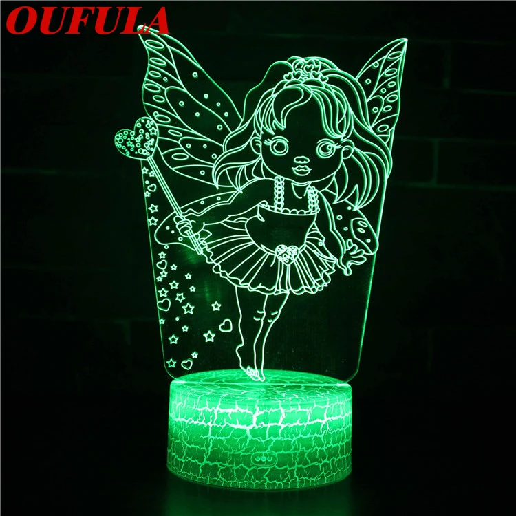 

Ночные светодиодные лампы, новинка, 3D лампа, милая игрушка, подарок, 7 цветов, абстрактная графика художника, мультяшная атмосфера, лампа для ...