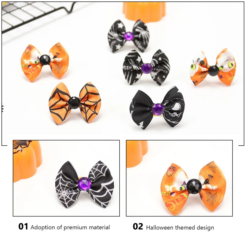 

6pcs Themed Pet Bowknot Headdress Pet Dog Cat Mini Bowknot Decors
