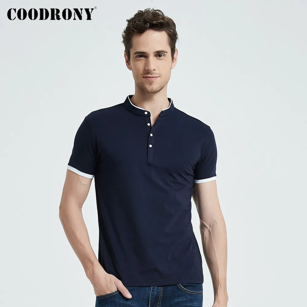 COODRONY брендовая мягкая хлопковая футболка с коротким рукавом мужская одежда 2020