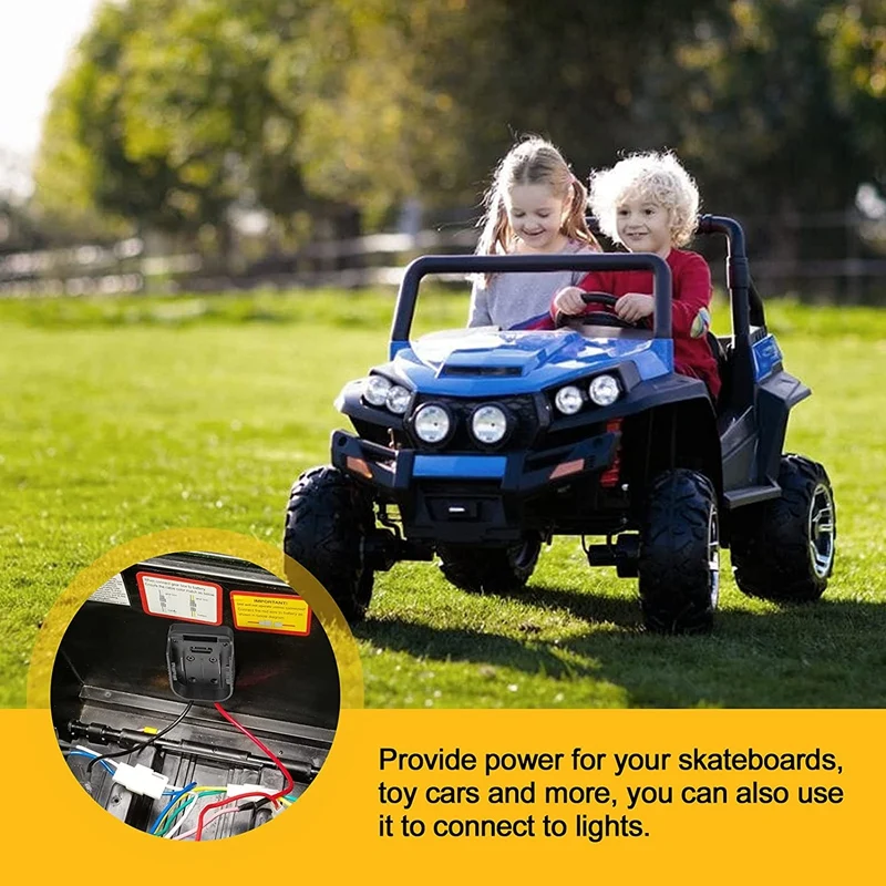 2 Packs Battery Adapter for Makita 18V Battery Power Mount Connector Adapter Dock Holder with 14 Awg Wires