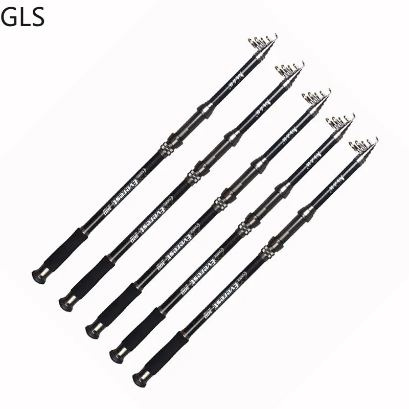 

Super power Telescopic Fishing Rod Carbon 2.1m-3.6m Spinning Fishing Rod Travel Hand Fishing Tackle