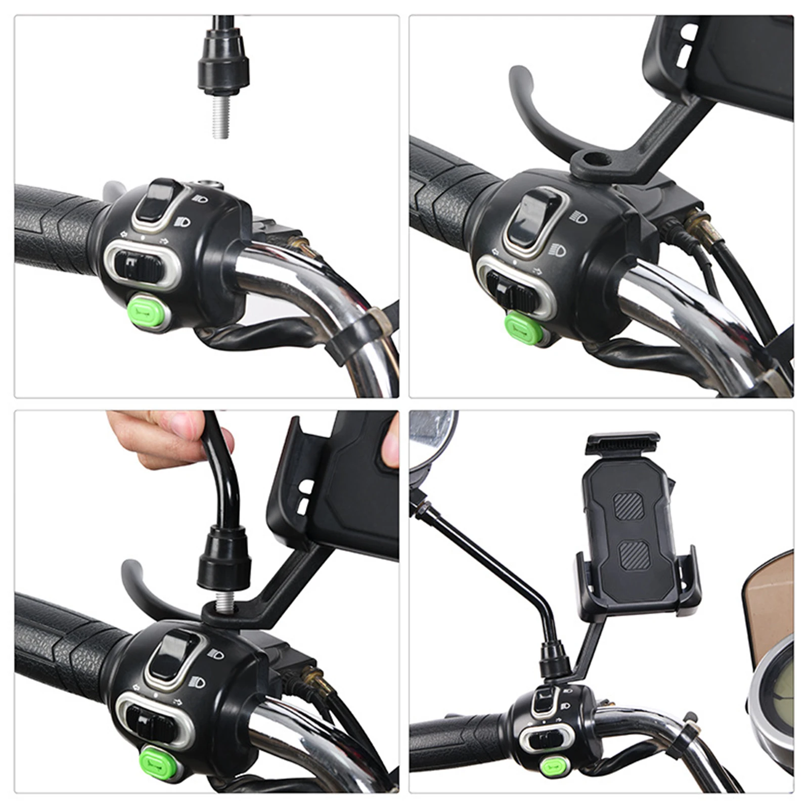 

Bicycle Rack Bicycle Handlebar Rearview Mirror Phone Holder Motorcycle Cellphone Stand Mount Bicycle Accessories