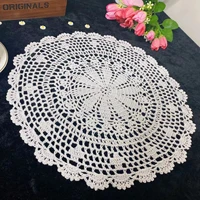round 30cm cotton table place mat crochet hotel coffee placemat glass pad christmas drink coaster cup mug tea dining doily kitch