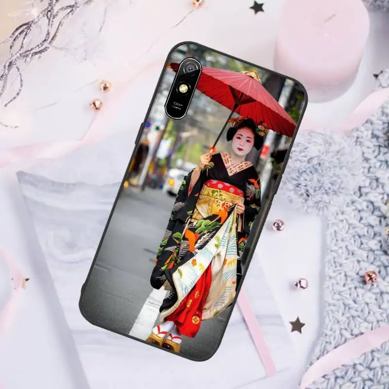 

Japanese geisha Luxury Phone Case For Xiaomi Redmi note 7 8 9 pro 8T 9A 9S Mi Note 10 Lite pro