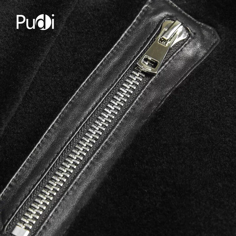 PUDI MT812 Мужская Новая мода шерсть короткие куртки с норковым меховым воротником Осень Зима Повседневная Верхняя одежда