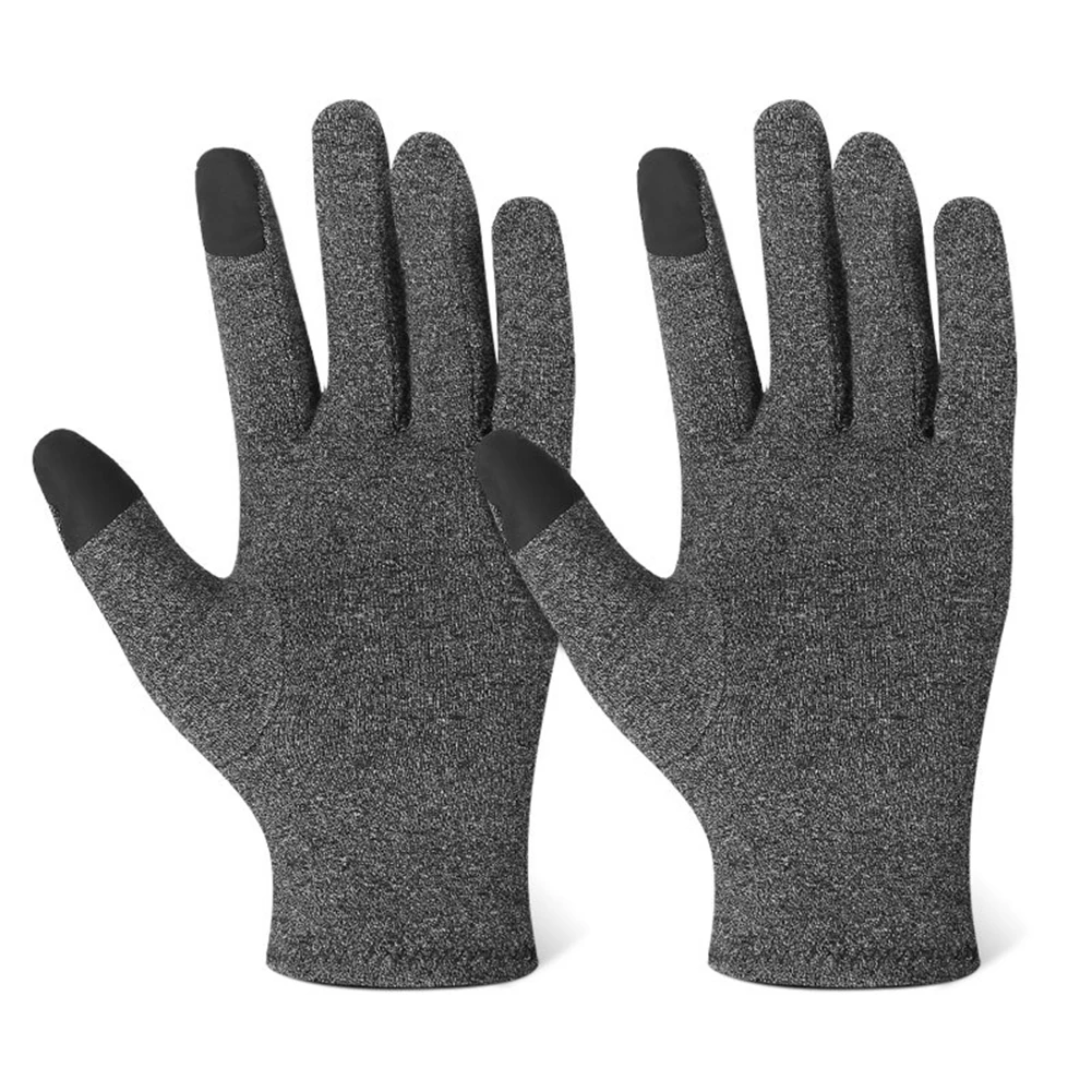 

2pcs Women Men Compression Touch Screen Gloves Elastic Hand Arthritis Joint Pain Relief Therapy Full Finger Gloves