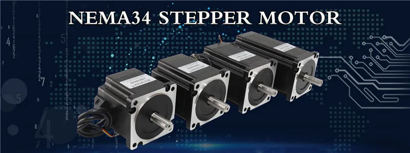 Nema 34 шагового двигателя 86BYGH8040/9850/11860 4,0/6,0/8,0 Н. М D14mm Nema34 шаговый двигатель для 3D фрезерный станок с ЧПУ