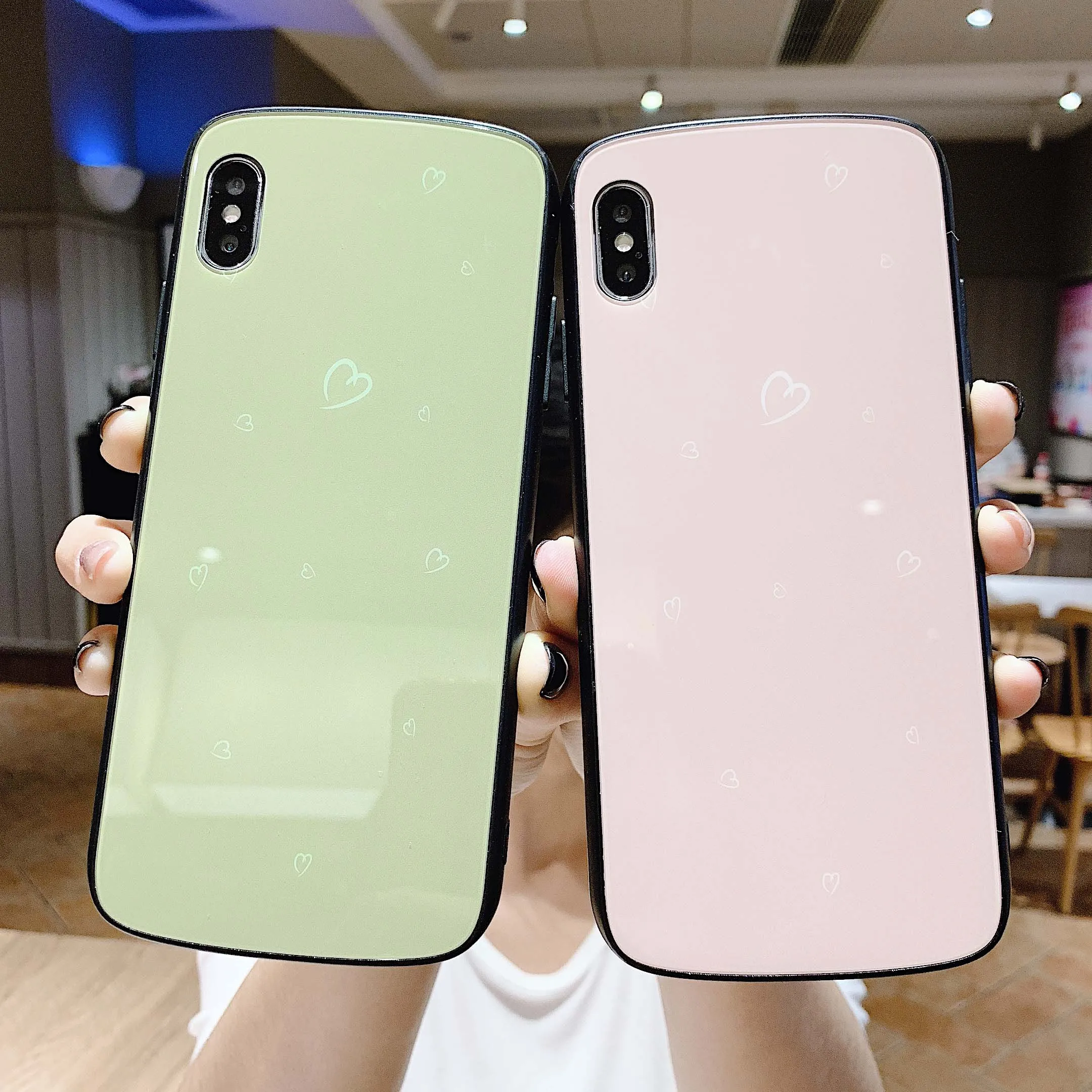 Чехол для телефона из закаленного стекла Love Heart Apple iPhone X XR 11 Pro XS Max 8 7 6S 6 Plus жесткий