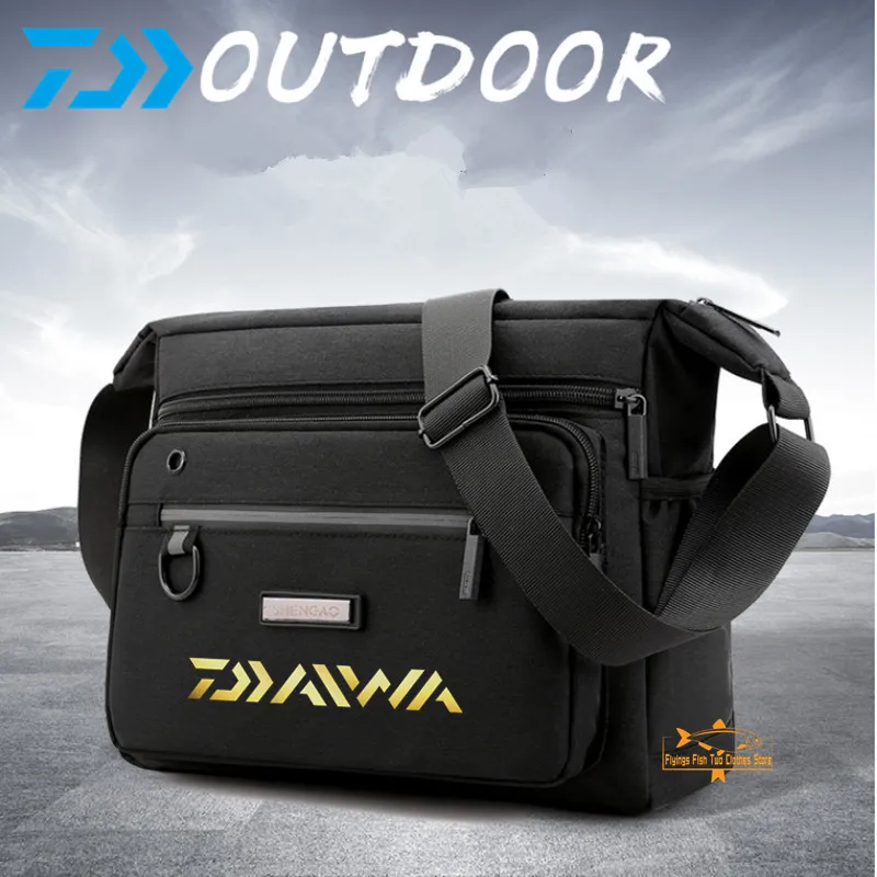 

2021 New Daiwa Men Women Single Shoulder Fishing Bags Waterproof Leisure Multi Function Backpacks Fishing Gear Kit