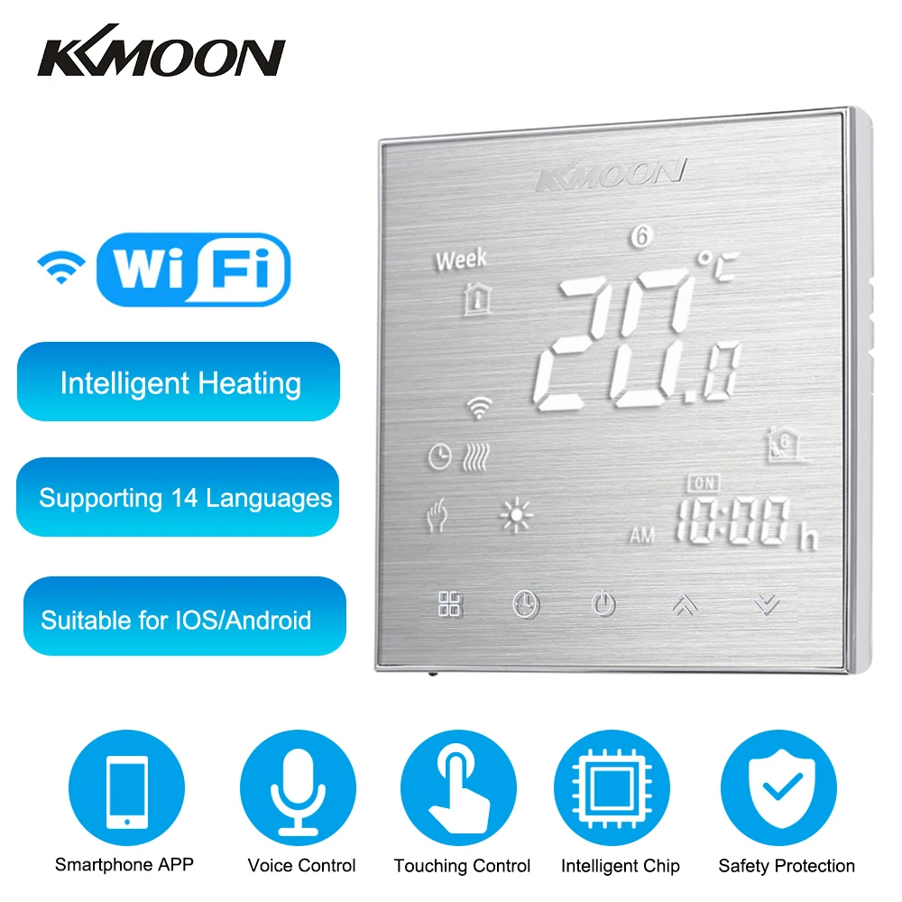 Цифровой термостат для подогрева воды KKmoon программируемый на 7 дней с Wi Fi