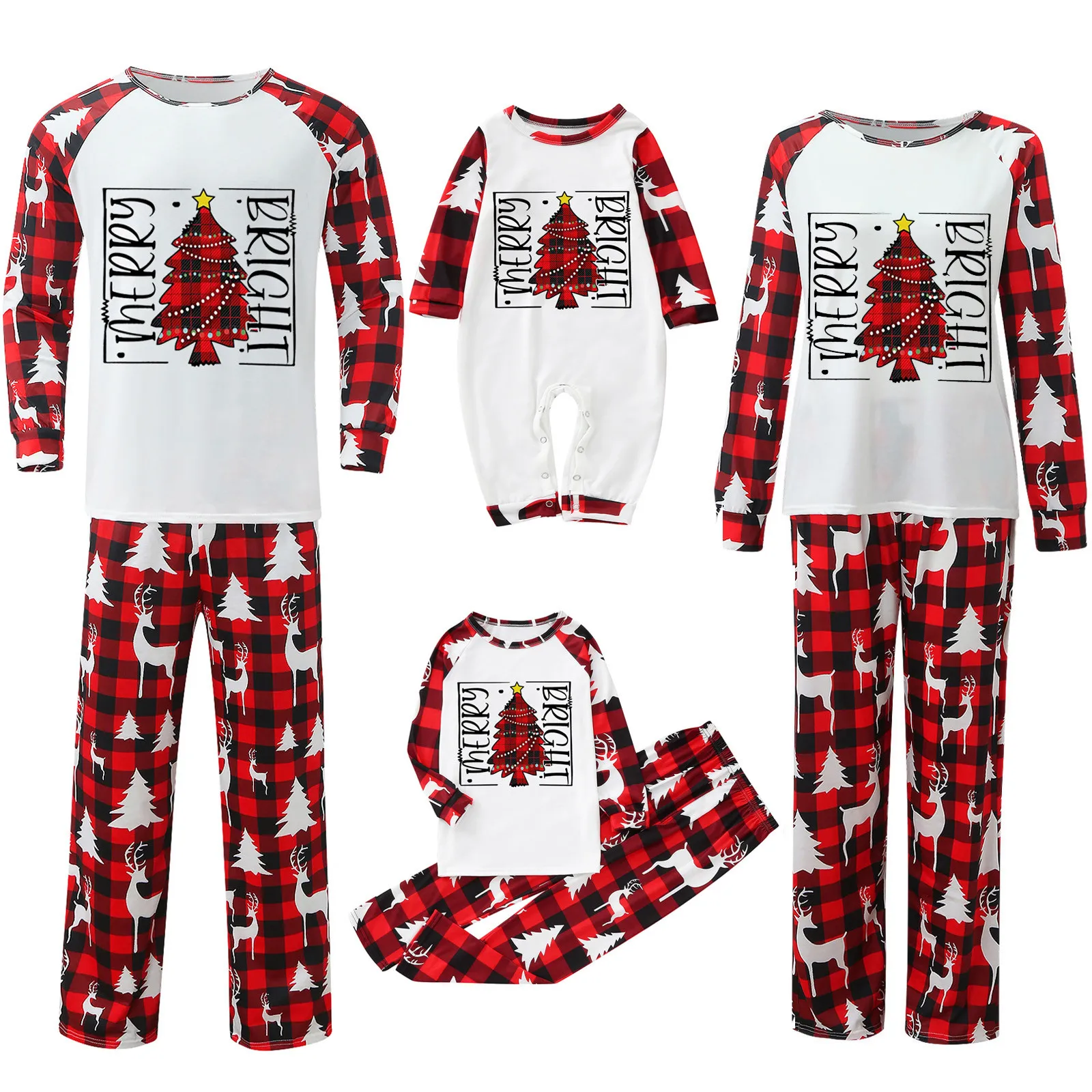 

Tree Matching Baby MERRY Loungewear Kids Women Christmas Home Sleepwear Men Family BRIGHT Pajamas Printed Christmas