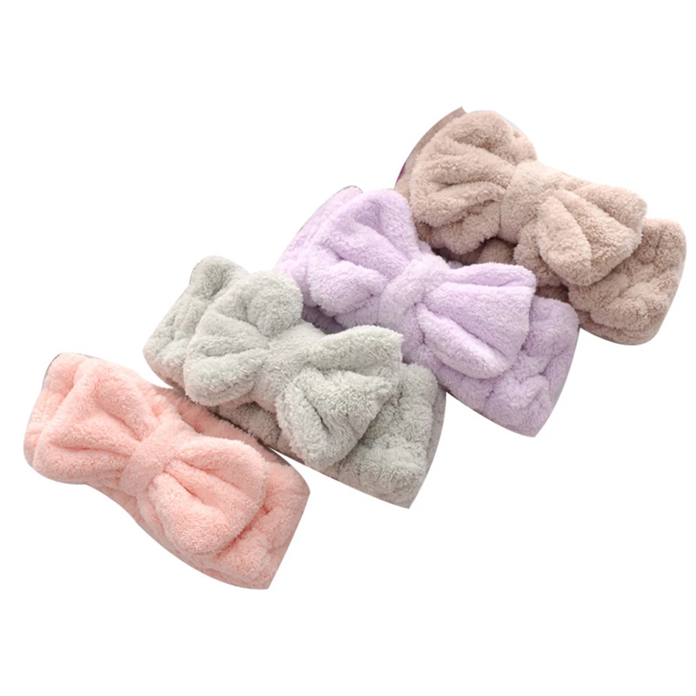 

2020 New Hairbands For Women Letter Coral Fleece Wash Face Bow Girls Headbands Headwear Hair Bands Christmas Hair Accessories