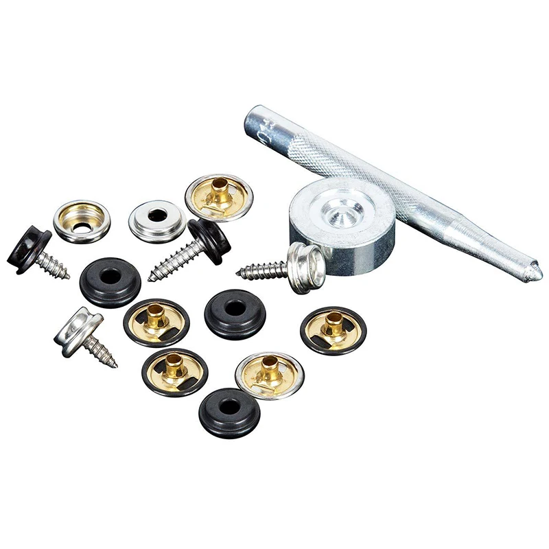 

50 Sets of Stainless Steel Buttons Screw Sewing Buckle Ship Class Canvas and Cushion Boat Cover Opening and Closing Fastener Set