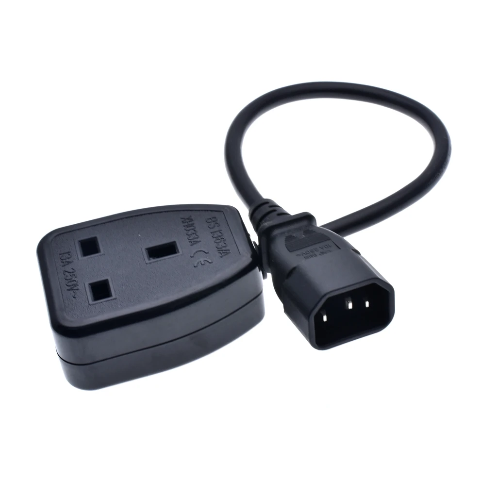 Штепсельная Вилка IEC C14 к розетке британского стандарта BS1363 кабель адаптера