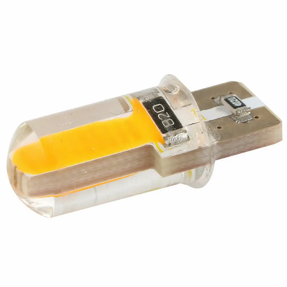 

4pcs T10 194 168 W5W COB LED Car Canbus Silica Width Light Bulb Amber Lamp Car Accessories Decoration