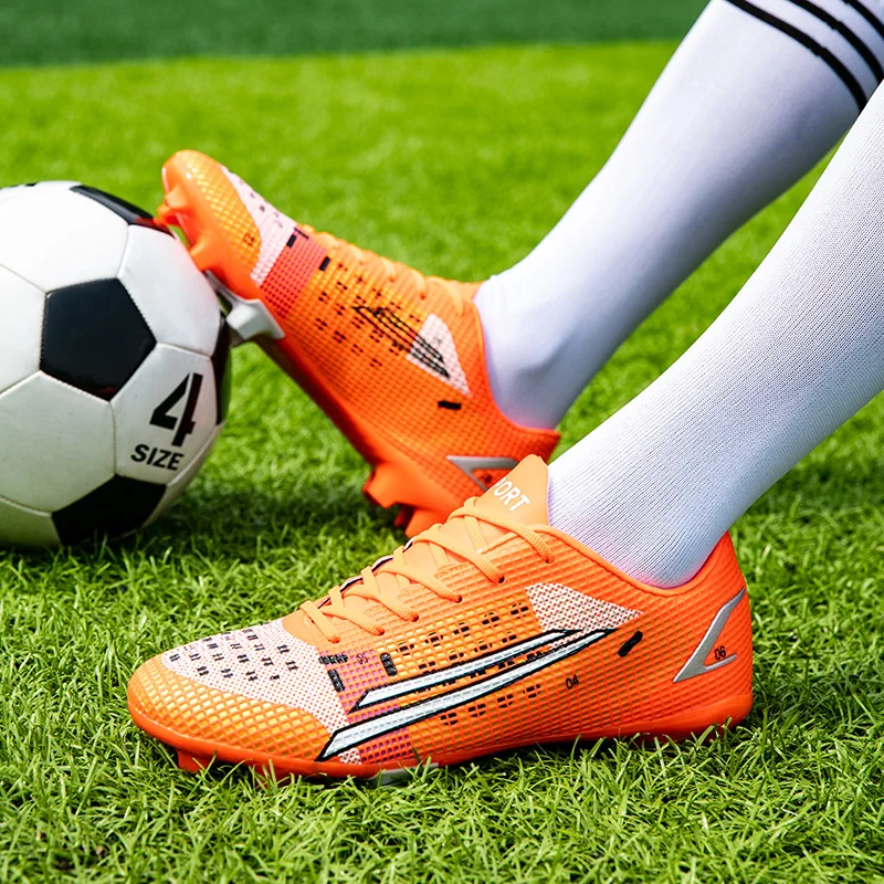 

2021 Men Professional Outdoor Original Adults Kids Soccer Cleats High Quality Fustal FG/AG Turf Grass Football Sneakers