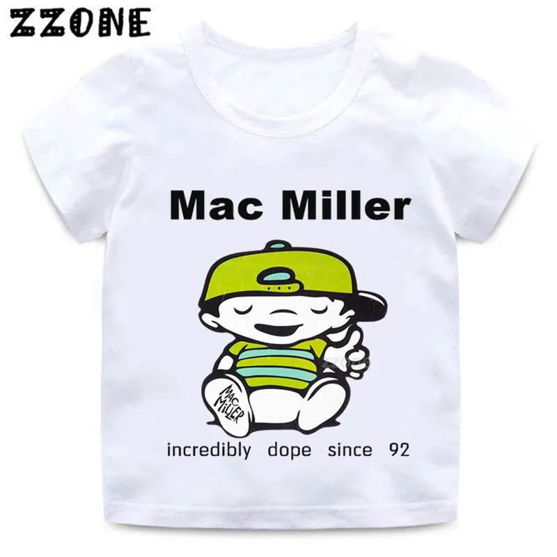 Футболка в стиле хип-хоп с принтом рэпера Mac Miller для мальчиков и девочек детская