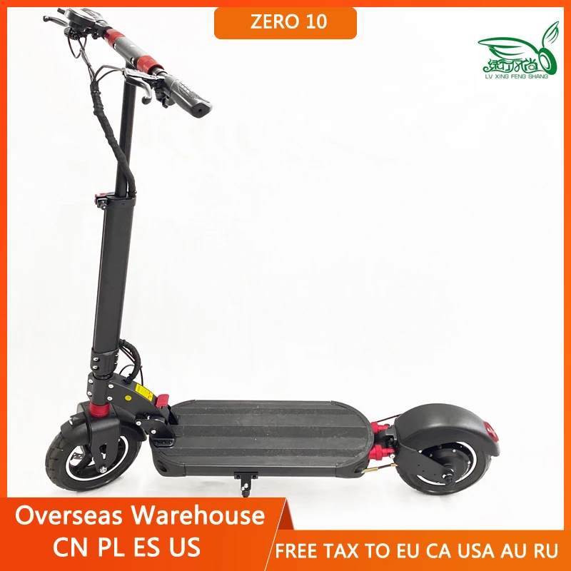 

2021 Zero 10 Scooter Single Motor 1000W 18.2Ah 52v ChicWay GRACE Electric Scooter Skateboard Kick Two Wheel E-scooter Adult
