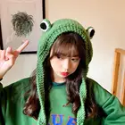 Зимняя шляпа в виде лягушки, креативная шапка, горячий аксессуар, теплый костюм, зимние шапочки, шапочка в стиле хип-хоп, НОВАЯ шапка Kn P7M0