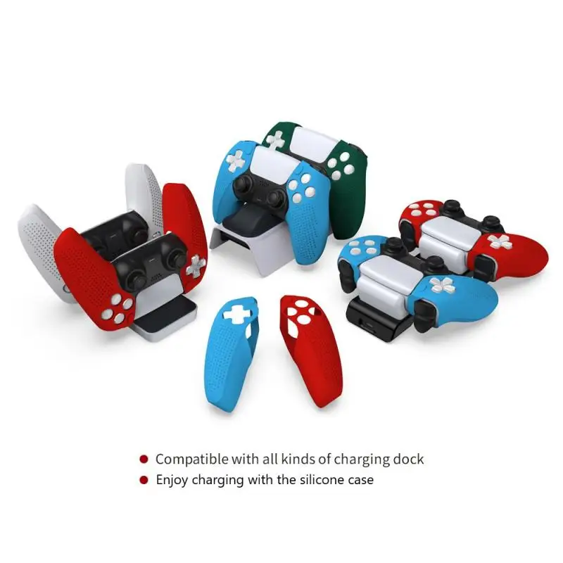 

High Quality Game Pad Silicone Case For PS5 Grip Protective Shell Joystick Grips Anti-Slip Cover For Playstation 5 Controller