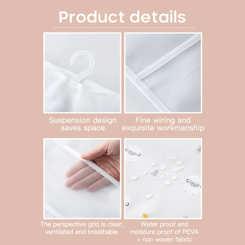 

6/12/18 Pockets Underwear Panties Hanging Organizer Wardrobe Closet Organization Storage Bag Door Wall Clear Clothing Socks Bag