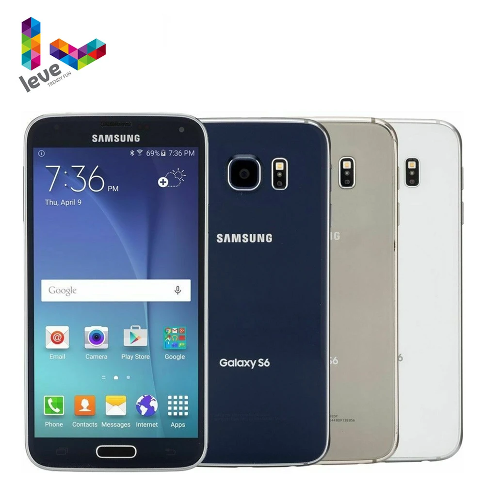 

Samsung Galaxy S6 G920F G920A Unlocked Mobile Phone 5.1" 16MP 3GB RAM 32GB ROM Octa Core 4G LTE Original Android Smartphone