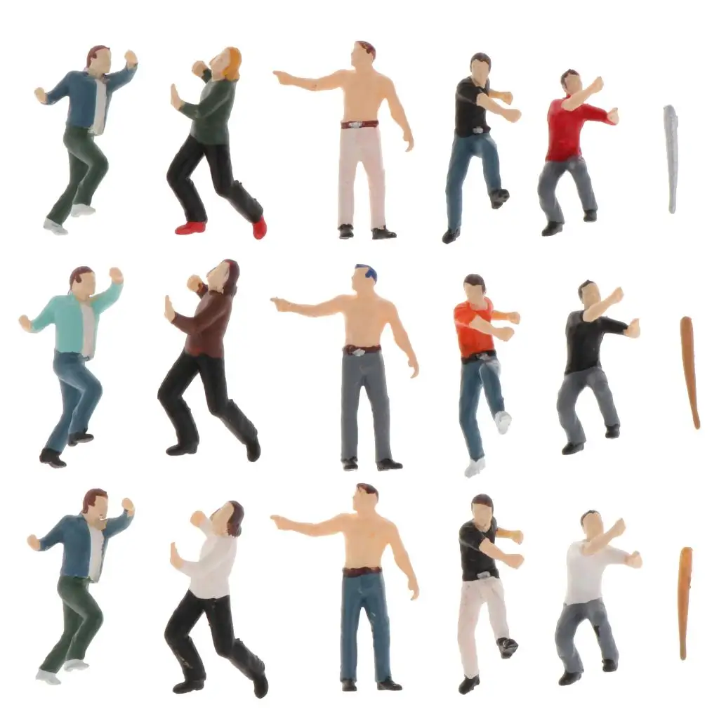 1/64 борется с людьми сценарий персонажа игрушки здание макет диорама