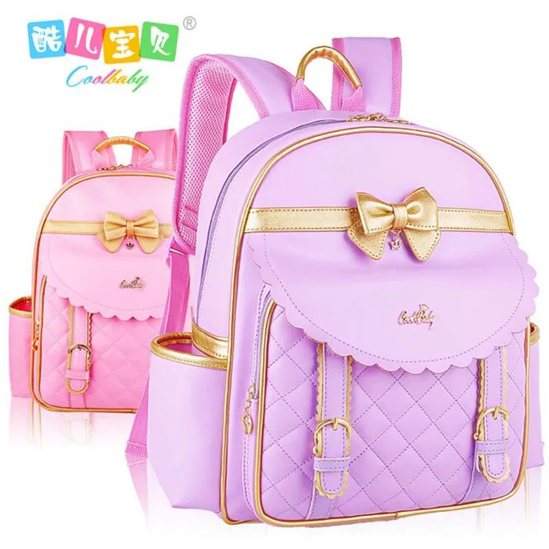 

New Korean PU leather schoolbag for primary school students girl backpack children's schoolbag student backpack high-quality