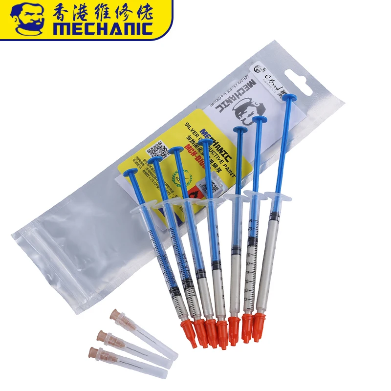 10 шт./лот Mechanic 0 2 3 4 5 6 7 1 мл Серебряный проводящий клей электрическая паста клейкая
