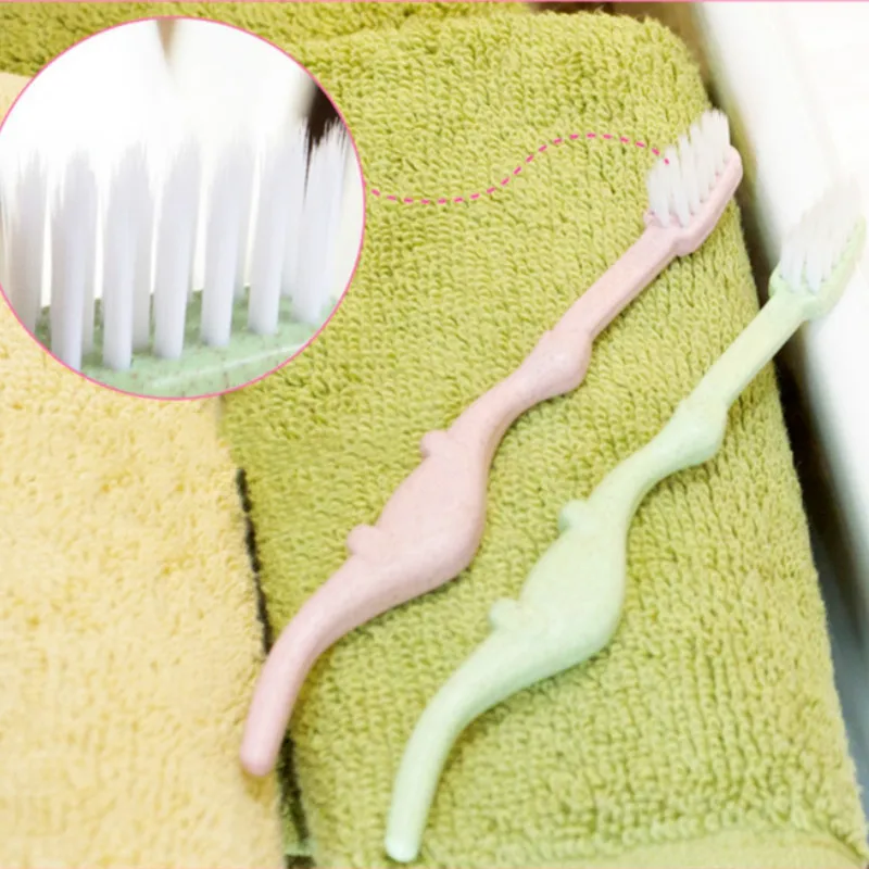 Детская зубная щетка в форме динозавра из натурального бамбукового волокна 3