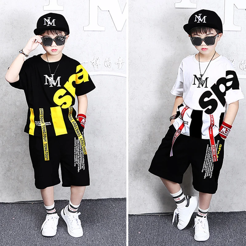 boy clothes set 10 years Casual short sleeve tshirts harem pants Summer Kids vetement femme 2019 Clothing for boys |