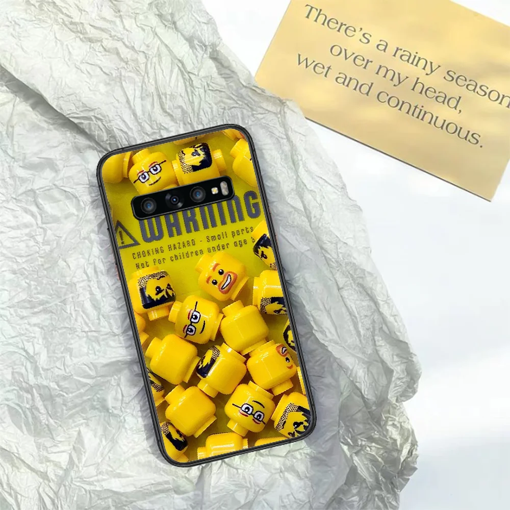 

LEGOS Phone Case for Samsung Galaxy Note S 6 7 8 9 10 E 20 Ultra Edge Plus black Cell Luxury Etui Painting Back Fashion Hoesjes